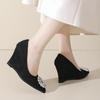Diamond Pointed High-heeled Shoes for Women in The Spring of 2026, New Slope Heel Shallow Mouth Professional Single Shoes