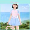 Childrens Swimsuit Girl Onepiece Dress Style Polyester Sun Protection For Beach Play And Water Sports