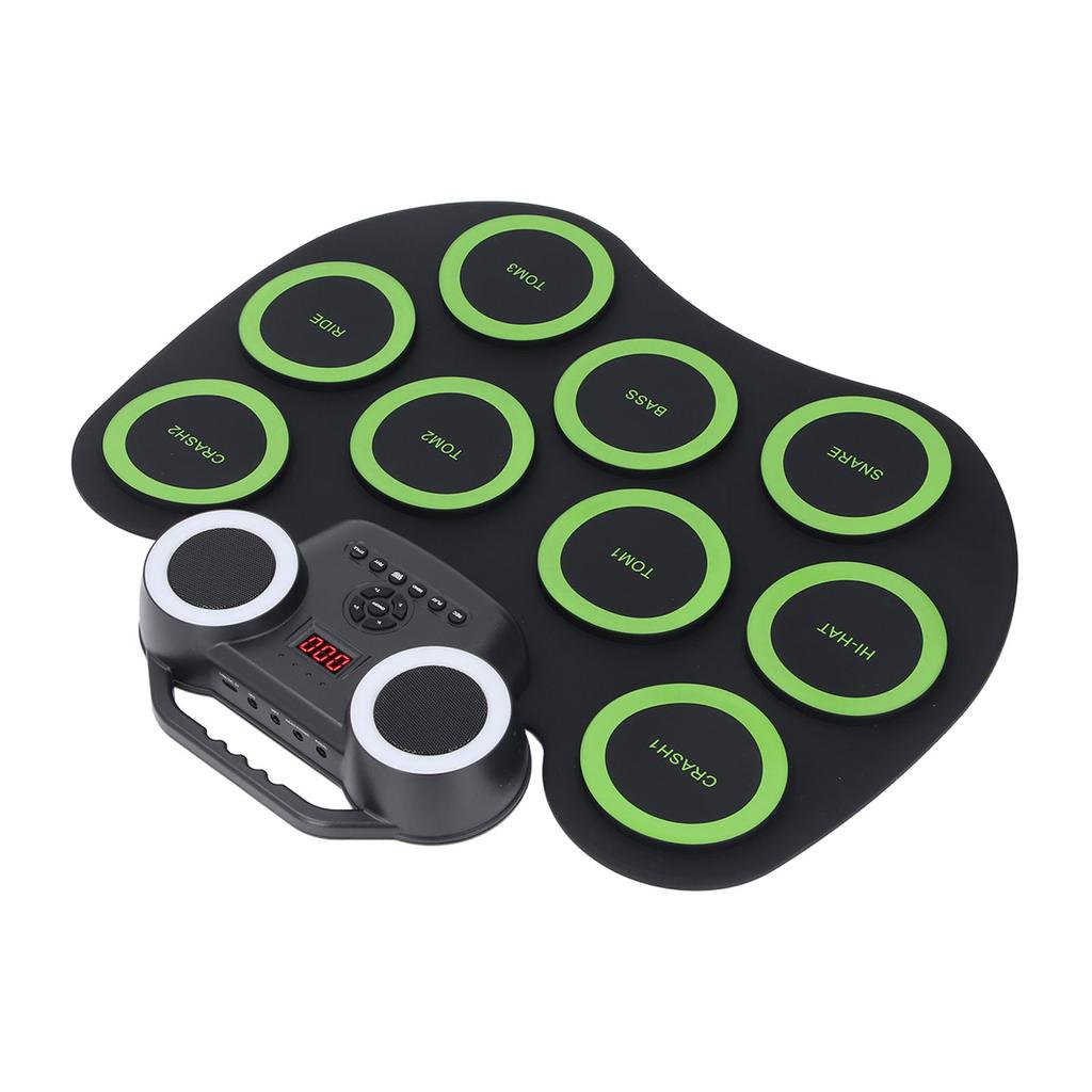 Electric Roll Up Drum Built in Speaker 9 Drum Pads Rechargeable Early Learning Roll Up Potable Drum
