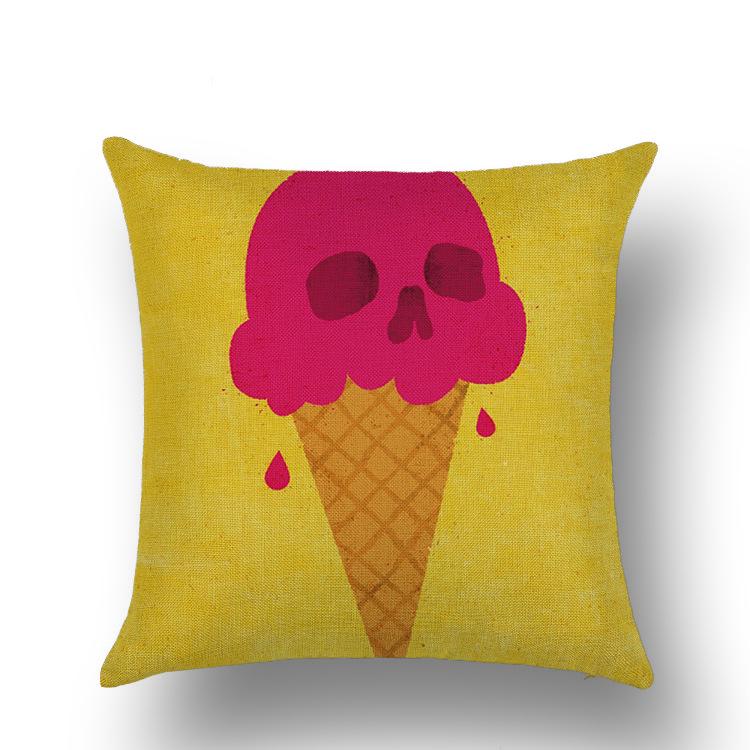 Nordic Style Cartoon Geometric Linen Pillowcase Modern Fashion Taste Sofa Car Cushion Pillowcase