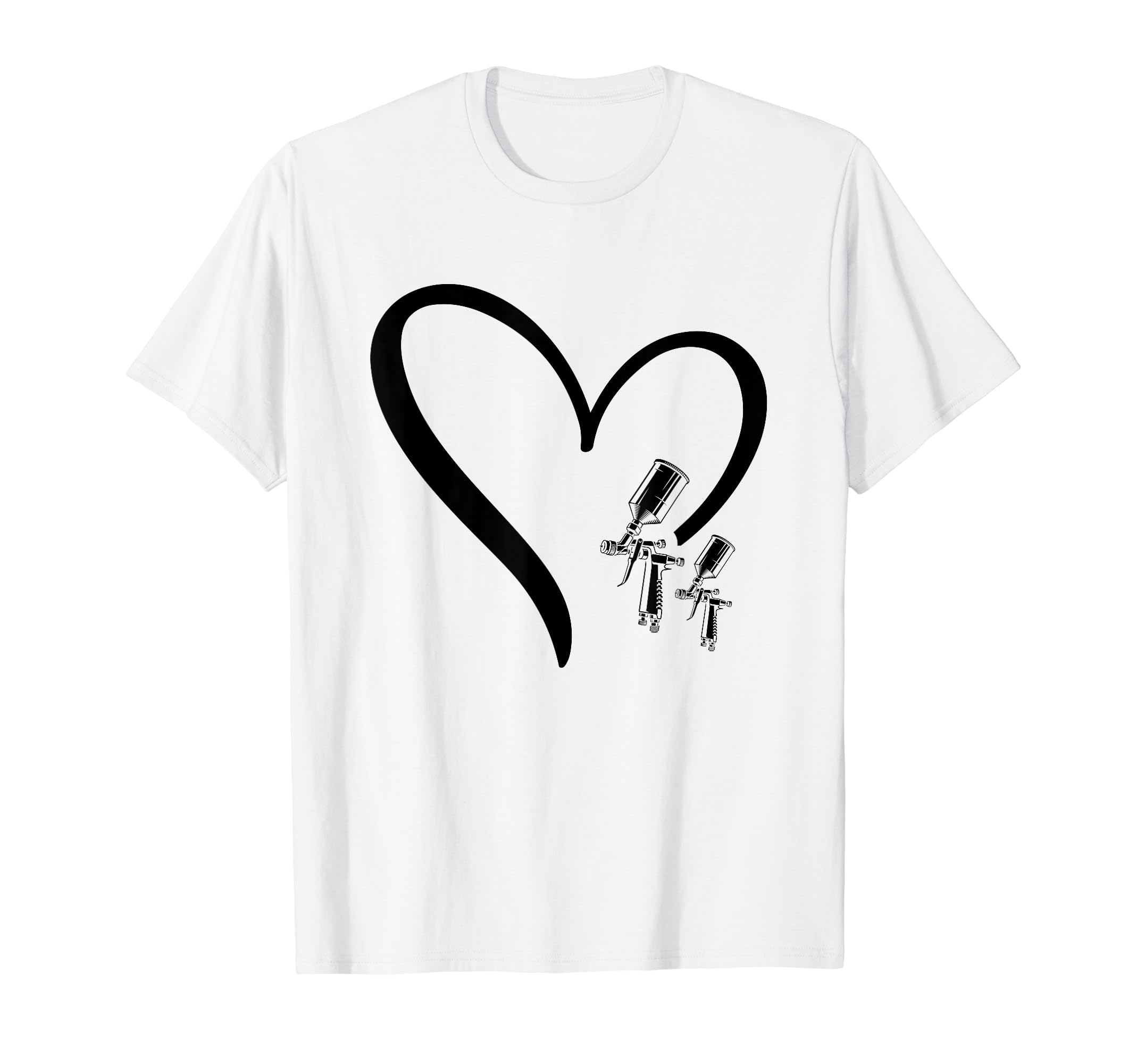 

Car Painter Heart Car Painter Paint Gun T-Shirt белый