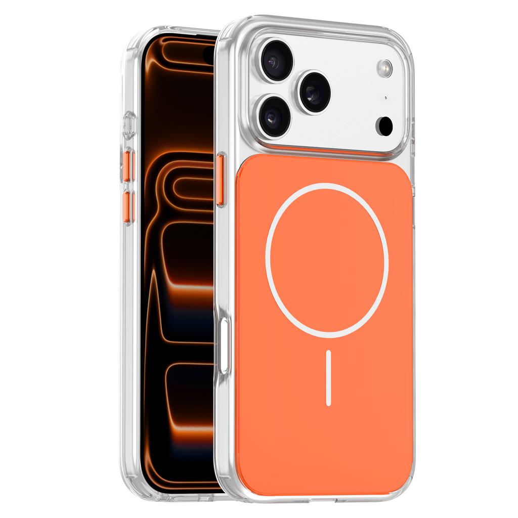 For IPhone 17 14 15 16 Pro Max Air Plus Transparency Wireless Charging Magnetic Phone Case with Tempered Film Protective Cover