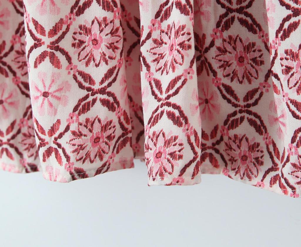 Spring 2025 Women's European & American Style Long Dress with Versatile Print