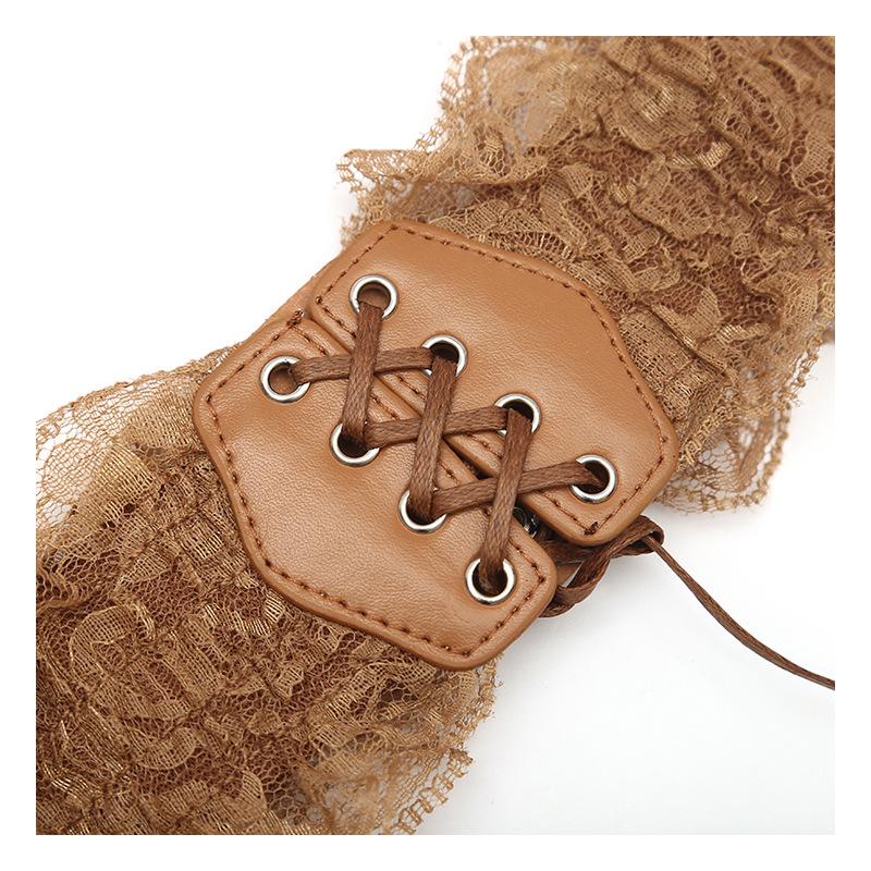 Cute Vintage Lace Corset Belt for Dresses - Stretchable Waist Cincher for Women