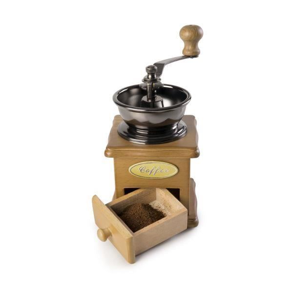 Coffee Grinder - Ibili - Adjustable - Wood and Steel - Light Brown - Retro