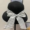 French Polka Dot Face Small Sunshade Straw Hat Women's Spring and Summer Fashion Versatile Sunscreen Bucket Hat Seaside Vacation Self-operated