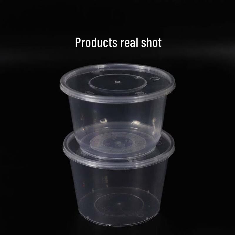Disposable Black Round Takeout Container with Lid