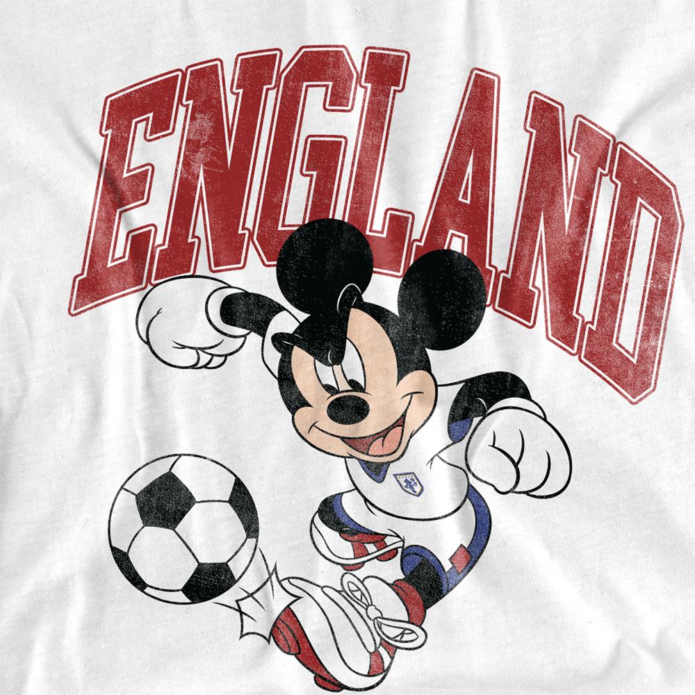 Disney Unisex Adult England Mickey Mouse Football Long-Sleeved T-Shirt