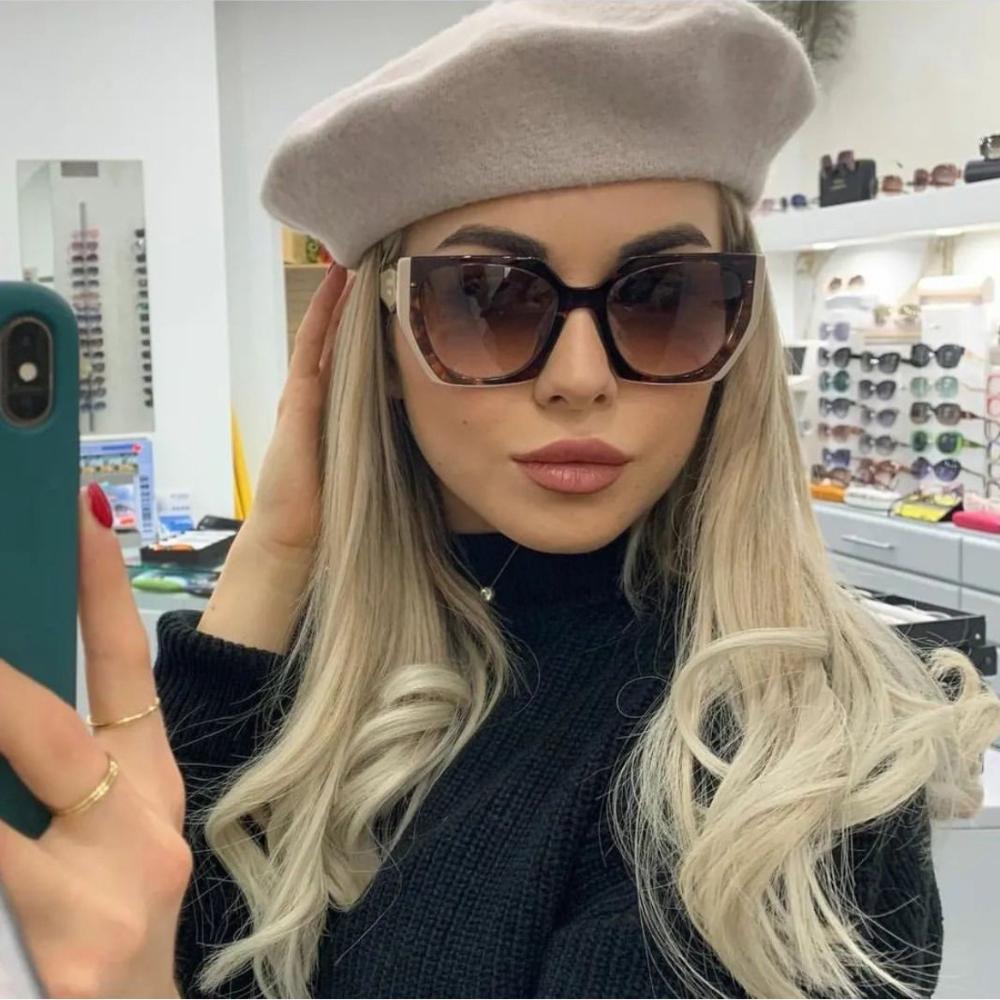 Women&Men Oversized Vintage Irregular Frame Ladies Sun Glasses Square Sunglasses Shades