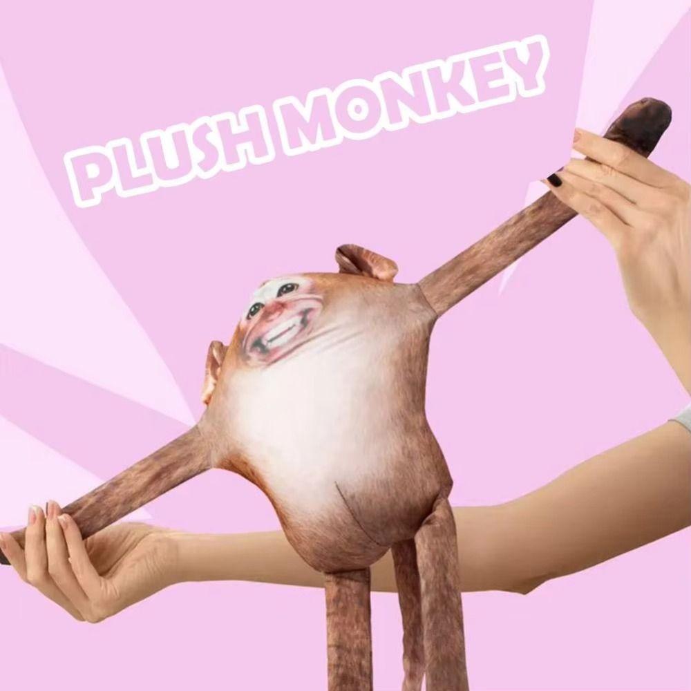 Sleeping Monkey Plush Dolls Stuffed Animal Monkey Stuffed Toys Monkey Plush Toys  Bag Accessories