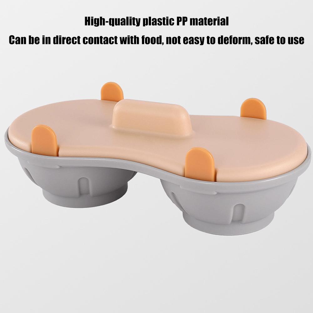 Mikrovlnná trouba Pošírovač vajec 2 mřížky Silikonový vařič vajec na vařená vejce Kachní vejce a Domácí vejce Kuchyňské vaření Gadžety