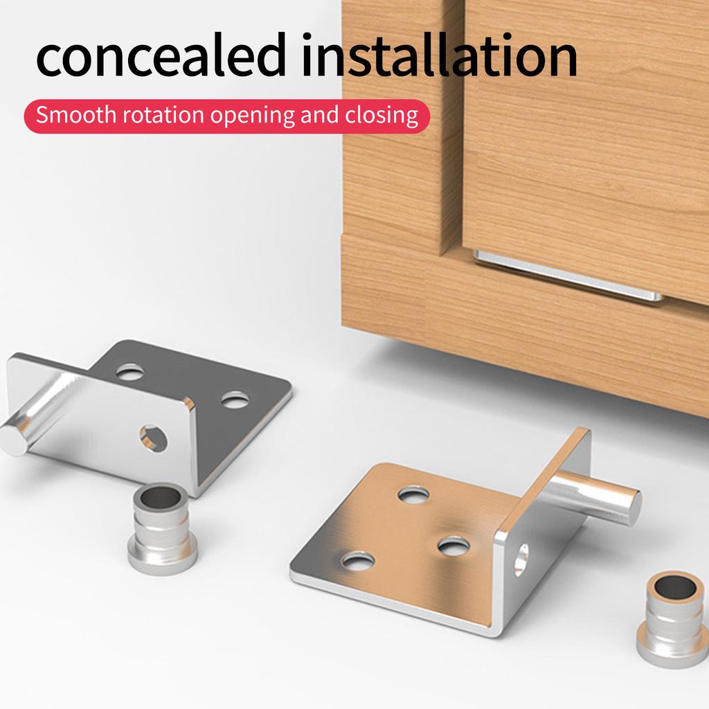 4Pieces Practical Sturdy Stainless Steel/Iron Pivoting Angles Connectors for Outdoor Structures and Cabinets Use