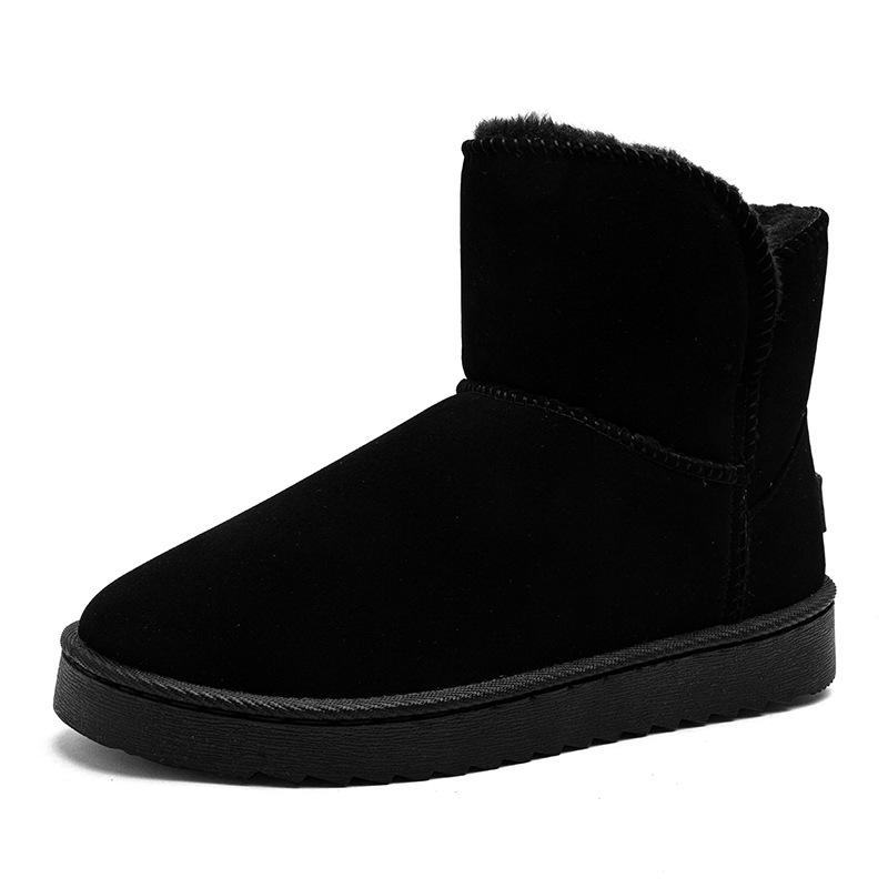 New high-top snow boots men's velvet thickened cold-proof and warm cotton shoes non-slip and waterproof one-pedal bread shoes