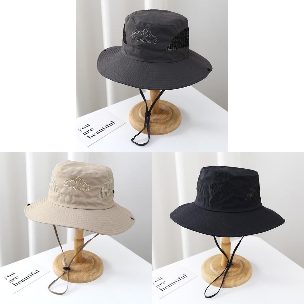 Breathable Wide Brim Fisherman Hat Outdoor Net Hats Travel Mountaineering Gift