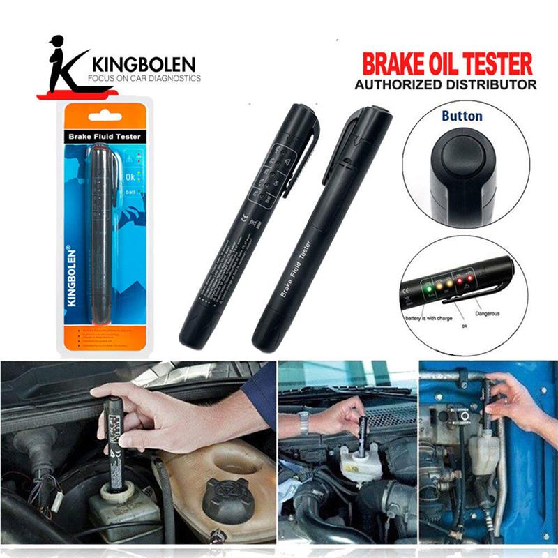 New Brake Fluid Tester Car Liquid Testing With 5 LED Indicator Display for DOT3/DOT4 Car Diagnostic Check Pen Brake Fluid Tester
