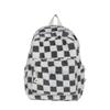 School Bag, Autumn and Winter New Plush Checkered Backpack, Women's Versatile Student Backpack, Casual Fashion Travel Large-capacity Backpack