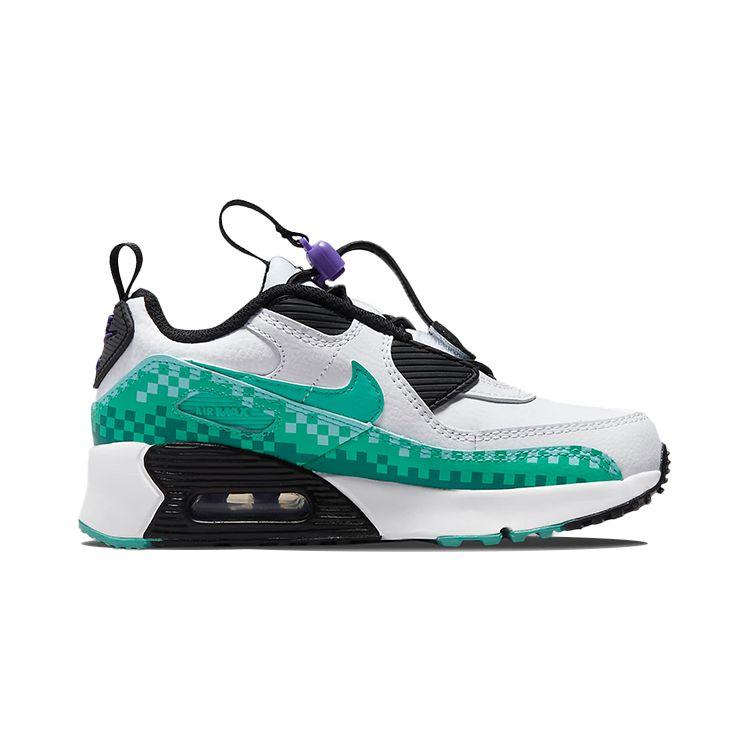 Nike Air Max 90 Toggle SE PS White Psychic Purple Washed Teal Kids Sneakers Black DN3264-100