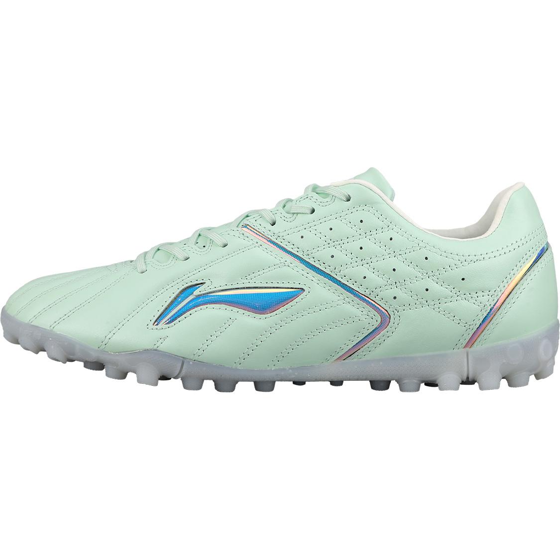 

new LiNing TF Rubber Broken Studs Artificial Ground Cushioning Soccer Shoes Men s Aqua Green 39