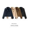 Kaslead New Women Clothes Western Style Versitile Fashion Simple Short Trench Coat Outerwear 1202762