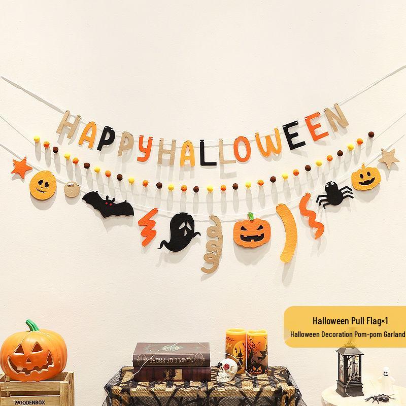 Halloween Hanging Decor: Flags, Flowers, and Ornaments for a Spooky Atmosphere