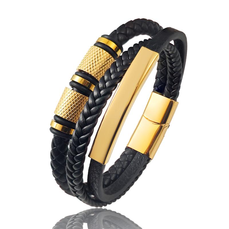 

Браслет Jiangmingao Jewelry Классический Крутой Мужской Панк Рок Модные Браслеты Бесплатная Доставка Товары Со Скидкой 22cm золотистый