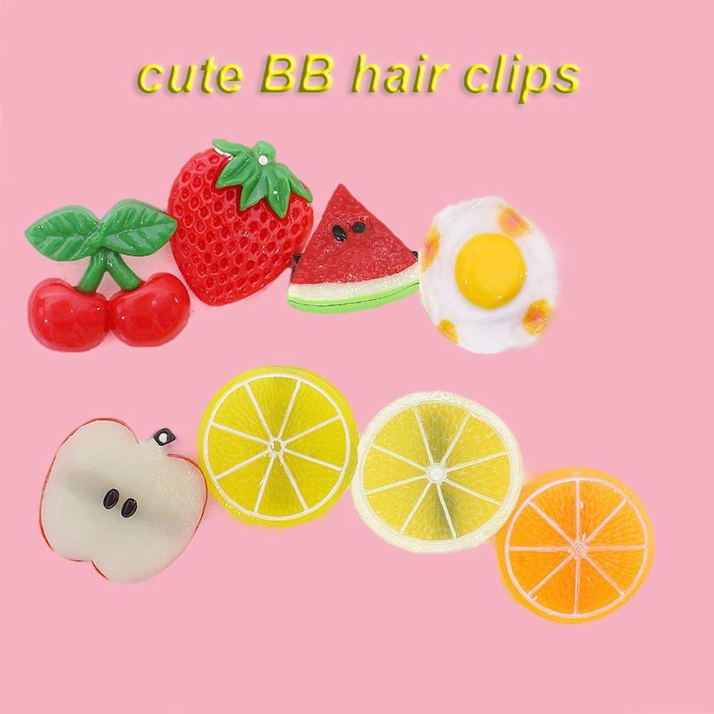 

Girls Fashion Fruits Strawberry Egg Orange Hair Clips Barrettes Hair Pins BB Pins