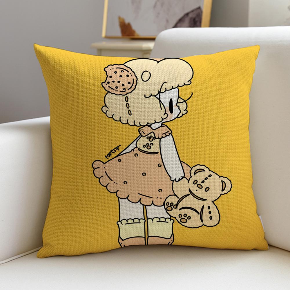 

Creative HHayashi UkiS Cushion Cover Breathable and skinfriendly linen pillowcase square removable and washable cushion 30X30cm