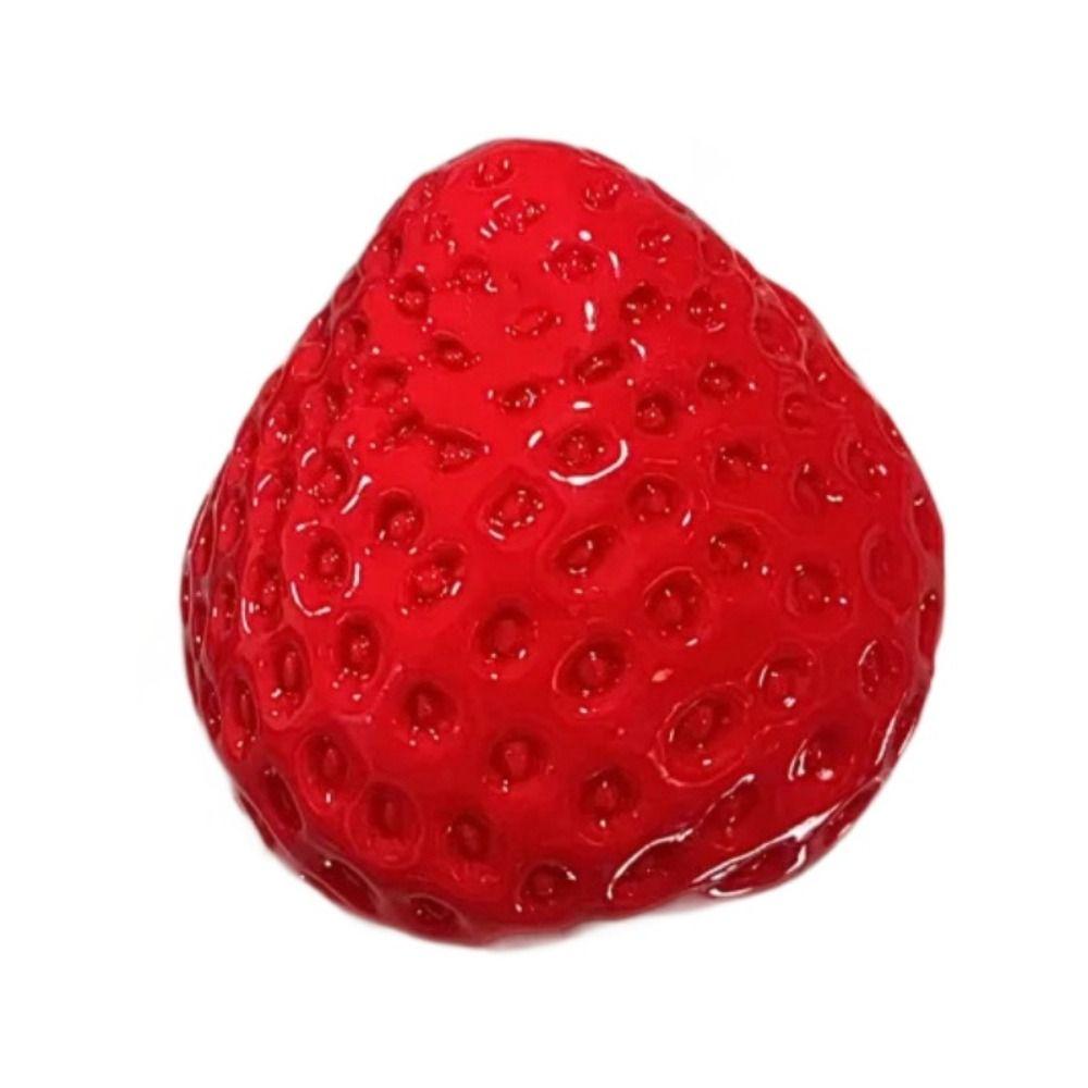 Simulation Strawberry Squeeze Toy Silicone Cartoon Fidget Toy Strawberry Pinch Toy Practical Jokes