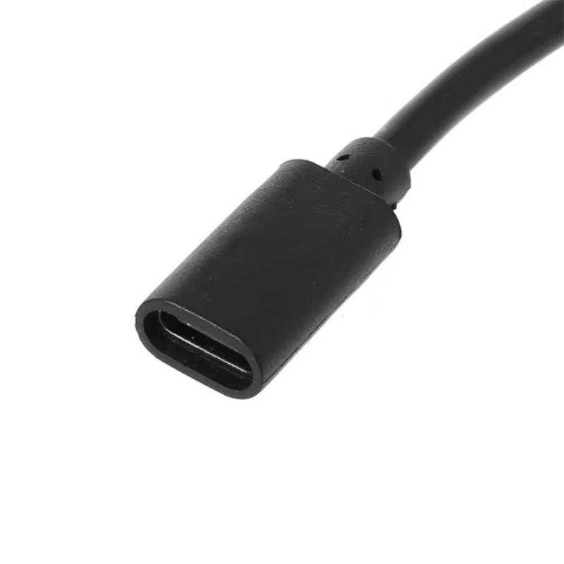 1 Adet Evrensel 4A Yüksek Akım Tip C Erkek ve Dişi Uzatma Kablosu Açma/Kapama Düğmeli Tip-C Güç Kablosu
