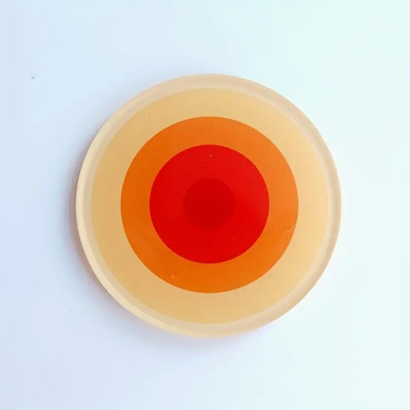 

2D Washable Acrylic Halo Insulation Pad Anti-Slip Anti-Scald Table Mat Kitchen Car Coaster Room Decor - Placemat 9.8cm