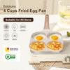 GIYOCA Egg Pan Omelette Pan, Divided Nonstick Grill Pan, Pancake Pan and Healthy Egg CookerSuitable, White Granite