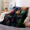 Cute Dream Birds Parrot Peacock Cartoon Soft Flannel Blankets,Throw Blanket Comfortable Blanket for Picnic Beds Home Bedroom Kid