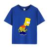 Simpsons Funny Printed TShirt Kids Fashion Trend Top Boys Girls All Seasons Cotton Crew Neck Short Sleeves
