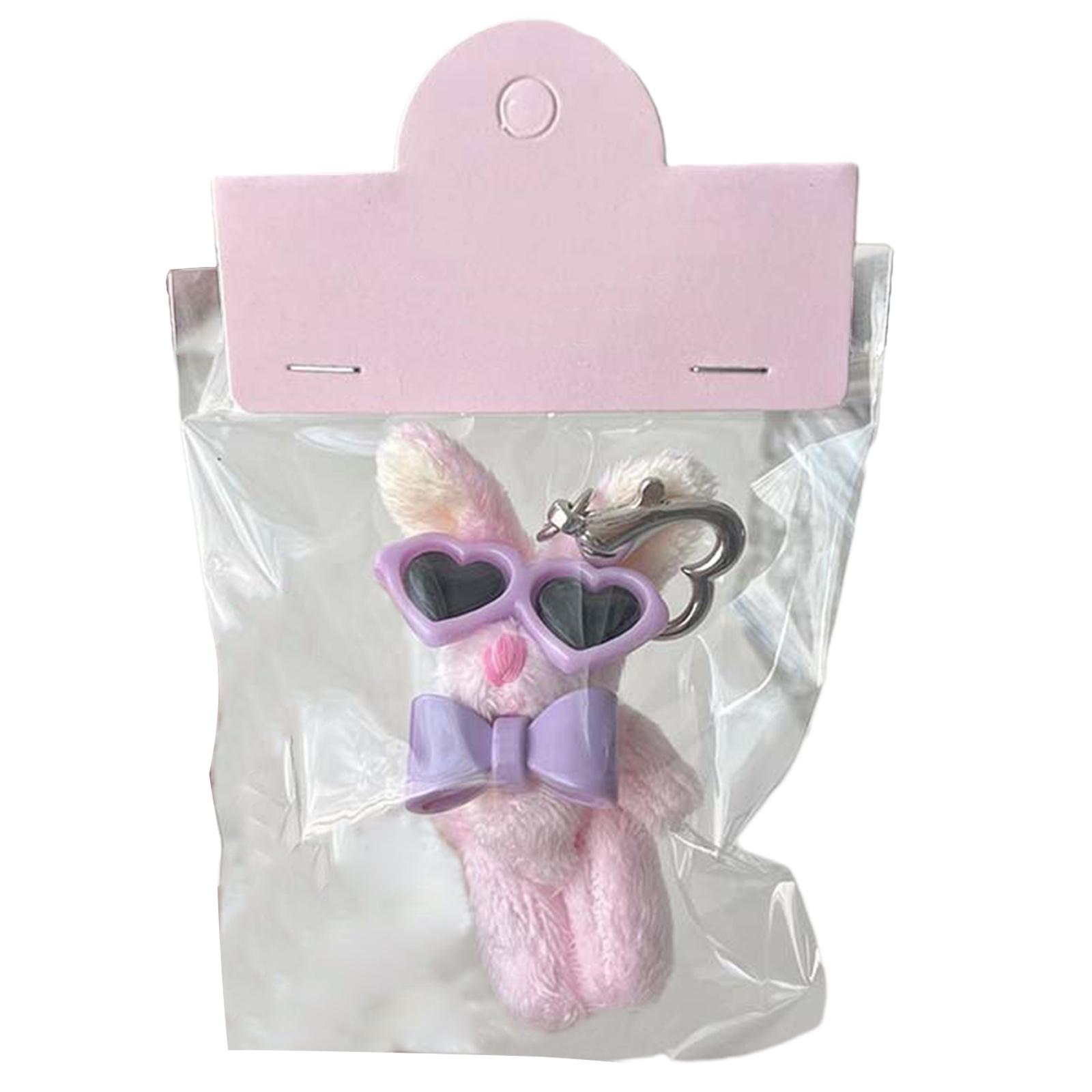 

Подвеска для сумки в виде медведя/кролика, плюшевая игрушка, брелок, брелок в форме животного, аксессуар для девочек, мягкий набивной брелок, украшение 6