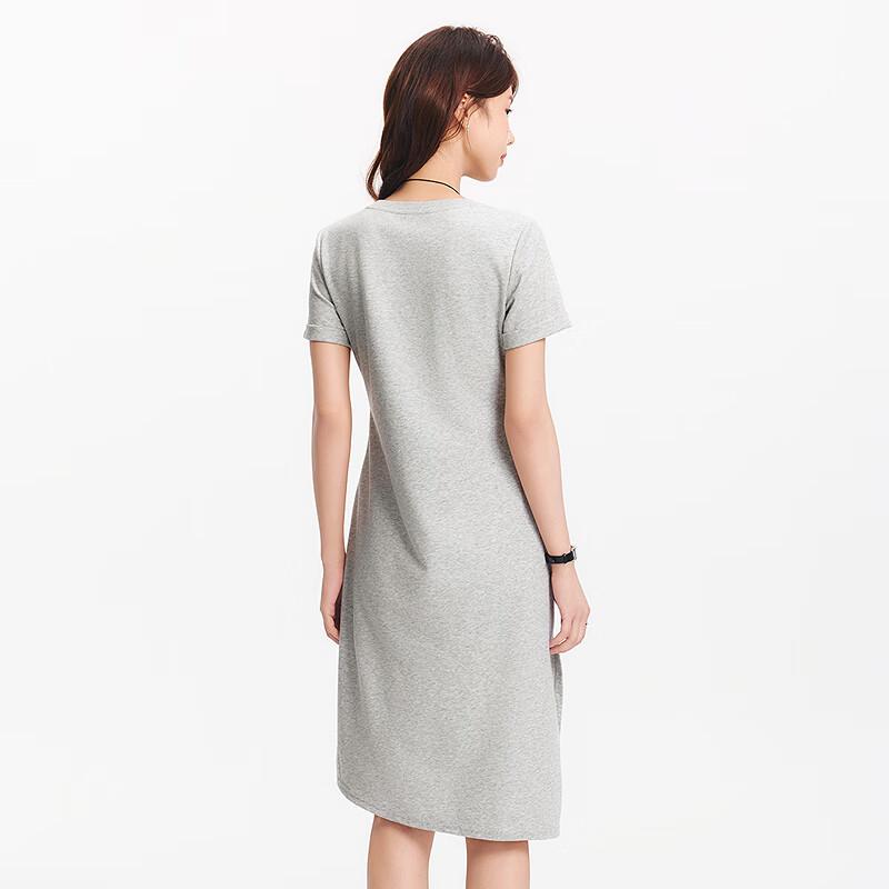 Semir Women's Slimming Knot Slit T-Shirt Dress