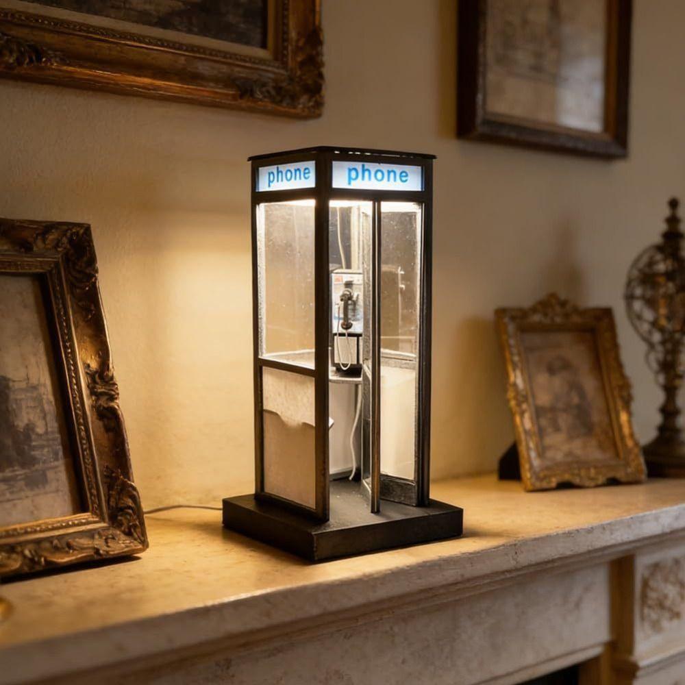 Warme LED-Leuchte Telefonzelle Lampe Britischer Stil Hoch Vintage Nachtlicht Hotel Rezeption