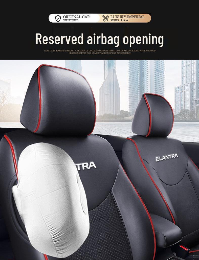 Κάλυμμα Καθισμάτων Δερμάτινο Παντός Καιρού Hyundai Elantra - Ανθεκτικό, Πλήρους Κάλυψης, Συμβατό με 5θέσια