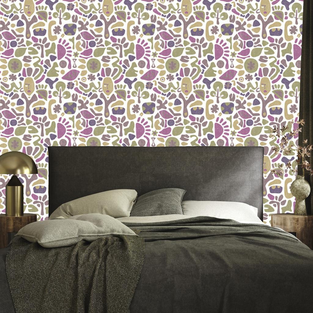 Ethnic Wallpaper Pattern In Retro Style for Living Room and Bedroom 50x1000