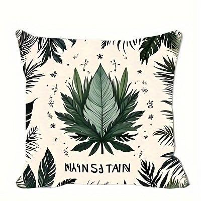 Exotic Tropical Leaves Pattern Throw Pillow Pattern Cushion Cover Suitable For Sofa Bedroom Car Pillow Cover