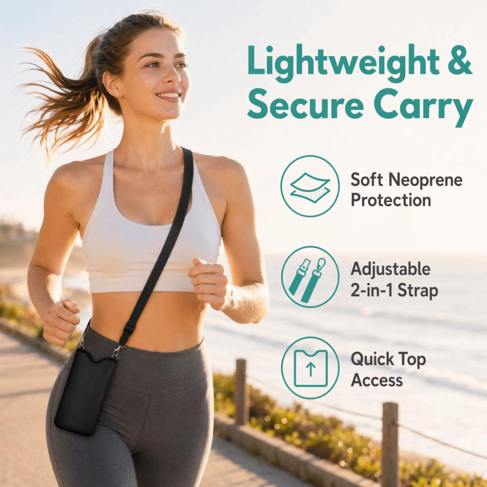 Shockproof Neoprene Phone Sleeve Adjustable Strap Neck Lanyard Case  Daily Carry