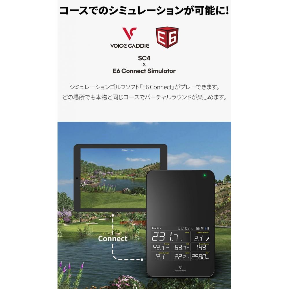[Voice Caddie] SC4 Golf Trajectory Measurement Instrument Portable Launch Monitor Portable Trajectory Measurement Instrument Easy To Carry (SC4 Main U