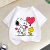 Snoopys Kids TShirt Anime Boys Girls Short Sleeve Tops Summer Breathable Baby Cartoon Tees Cute Dog Print Clothes Birthday Gifts