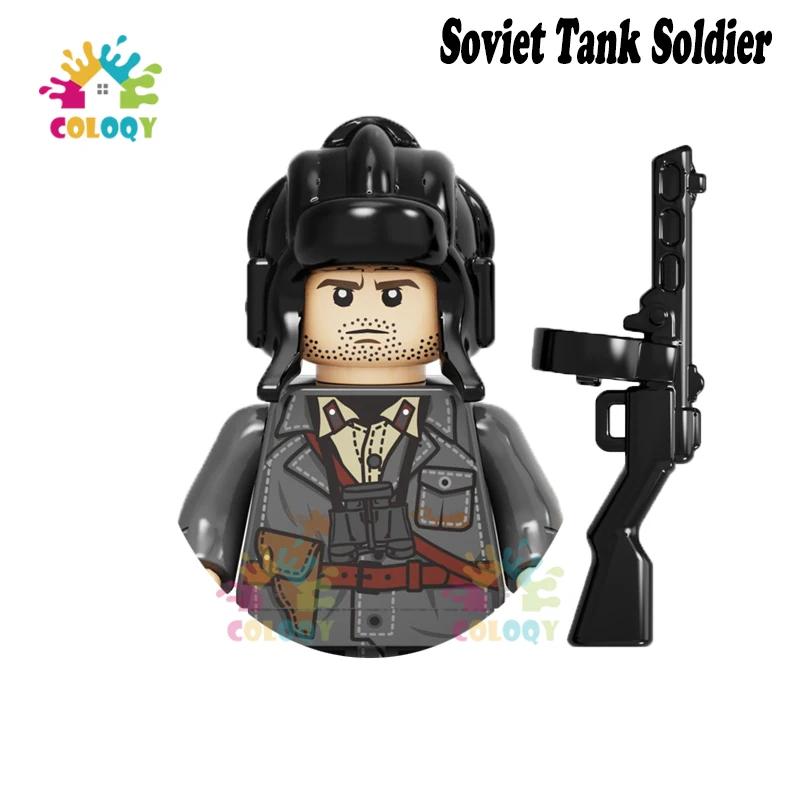 Kids Toys WW2 Military Army Sets Building Blocks Soviet US China Soldiers Mini Action Figures Medal Toys For Kids Birthday Gifts