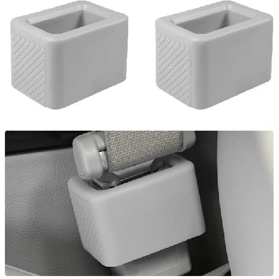 Augeny 2PCS Seat Belt Buckle Holder, Silicone Auto Rear Seatbelt Buckle Booster To Makes Receptacle Stand Upright For Easy Access, Universal Vehicle