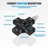 USB C Tester,2 In 1 Type C USB Tester Color Screen IPS Digital Multimeter,Voltage,Current,Power,Resistance,Temperature,with Clip
