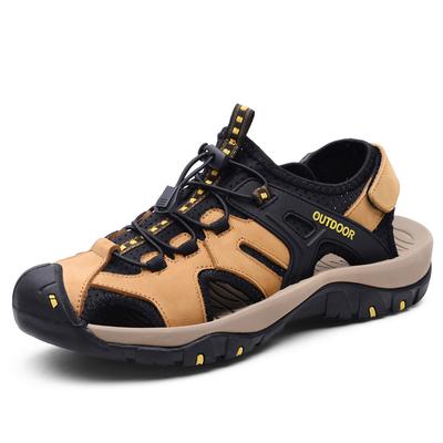 Heren Leren Sandalen Klassieke Zomer Strand Schoenen Hoge Kwaliteit Koeienhuid Outdoor Gladiator Sandalen Schoenen Grote Maten 38-48 Heren Sandalen