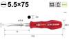 VESSEL Power Grip Driver x 75 4500 -5.5