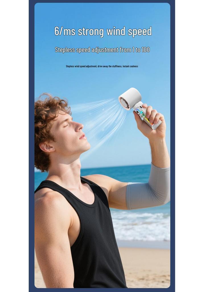 Portable Smart Handheld Semiconductor Cooling Fan with Digital Display