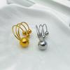 Korean Dongdaemun 18K Stainless Steel Women's Versatile Temperament Ring Sphere.