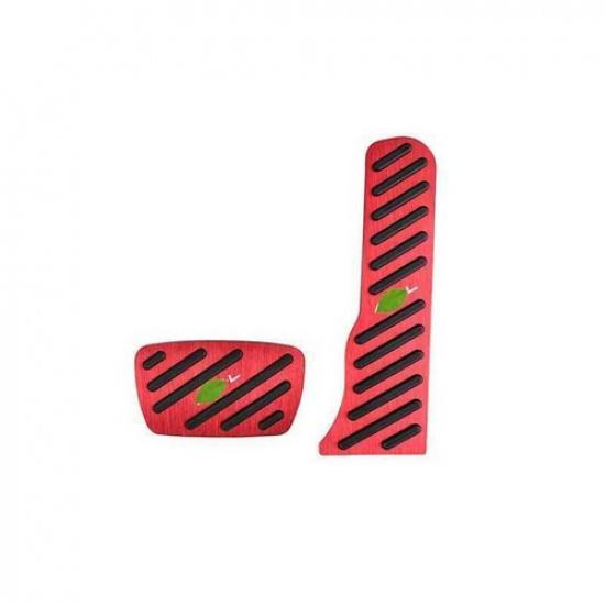 For Cadillac ATS 2013-2019 Red Aluminum Accelerator Brake Pedal Cover Trim 2PCS